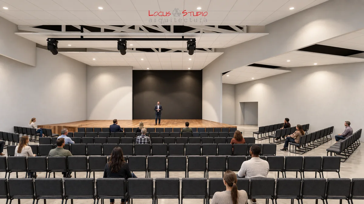 Auditorio M.A.S. · Interior facing the stage