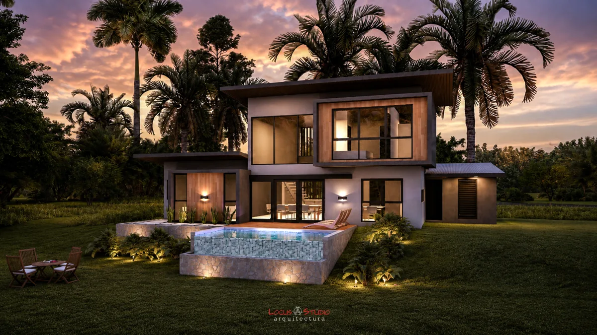 Casa Tama · Fachada posterior