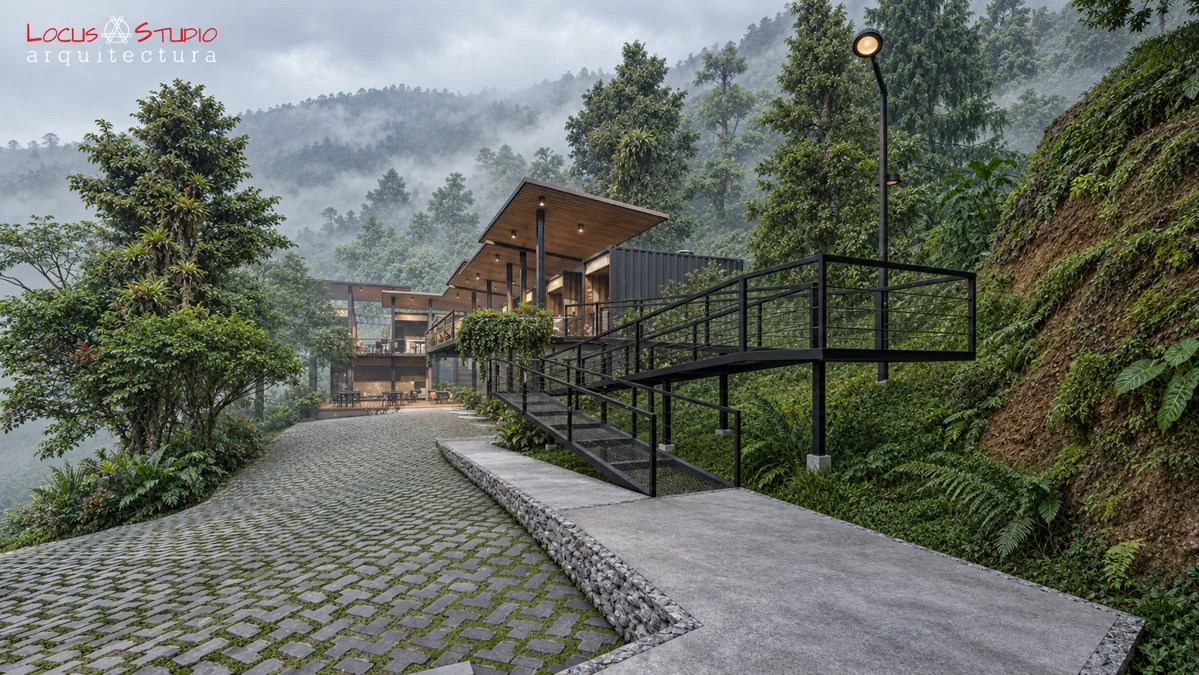Centro Gastronómico Monteverde · Arrival path