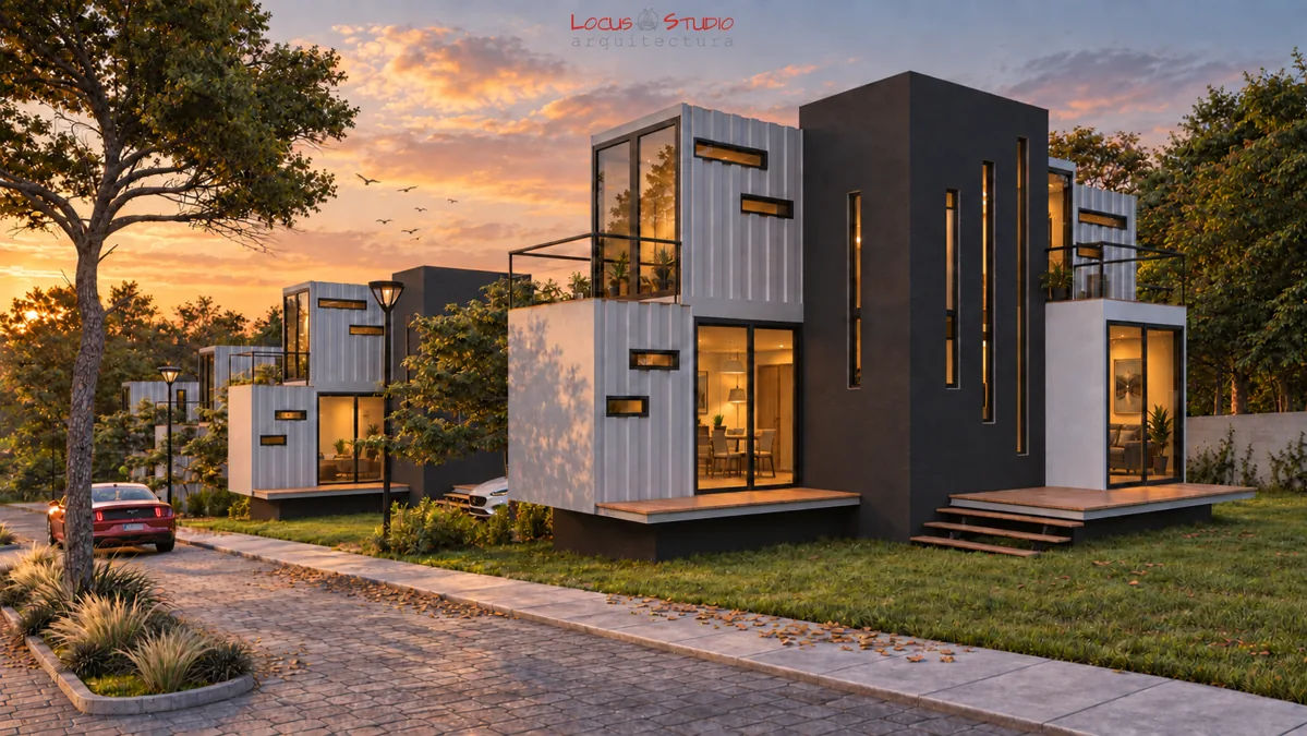 Condominio Dorma · House at dusk