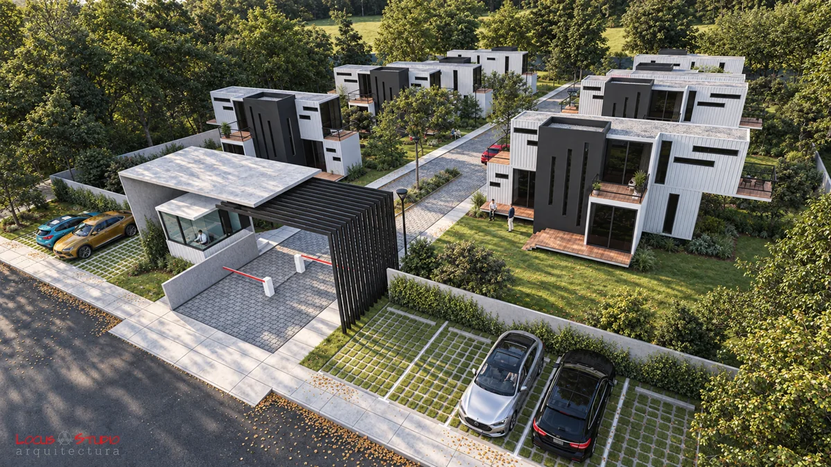 Condominio Dorma · Development aerial view