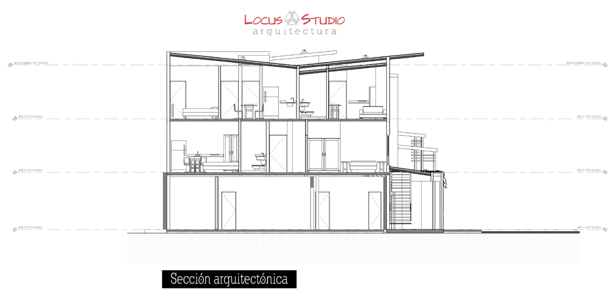 Edificio Destinos · Architectural section