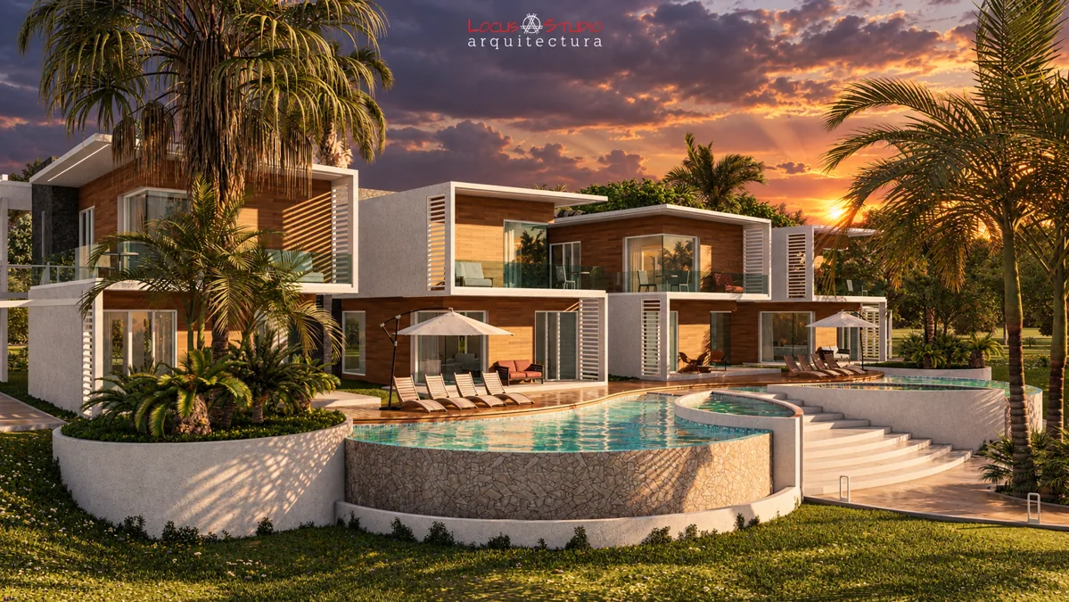 Hotel Veranera · Terraces and guest rooms