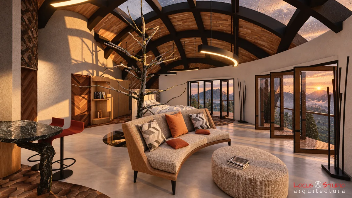 Nido en el Bosque · Living area