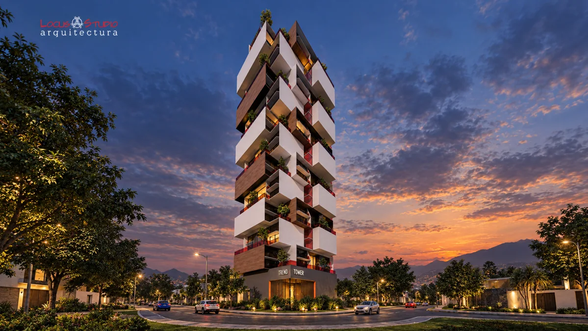 Trend Tower · Torre desde la calle